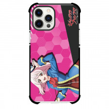 Shangri-La Frontier Emul Phone Case For iPhone Samsung Galaxy Pixel OnePlus Vivo Xiaomi Asus Sony Motorola Nokia - Emul Pink Hexagon Background