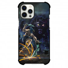 Shangri-La Frontier Sunraku Phone Case For iPhone Samsung Galaxy Pixel OnePlus Vivo Xiaomi Asus Sony Motorola Nokia - Sunraku Vs Lycaon Fighting at Night