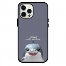 Jaws Great White Shark Phone Case For iPhone Samsung Galaxy Pixel OnePlus Vivo Xiaomi Asus Sony Motorola Nokia - Jaws Great White Shark Portrait On Gray Background