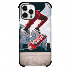 Skateboarding Case For iPhone Samsung Galaxy Pixel OnePlus Vivo Xiaomi Asus Sony Motorola Nokia - Red Skateboard Tricks Illustration