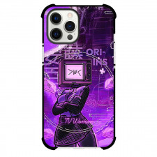 Skibidi Toilet TV Woman Phone Case For iPhone Samsung Galaxy Pixel OnePlus Vivo Xiaomi Asus Sony Motorola Nokia - TV Woman Standing Purple Effect Poster