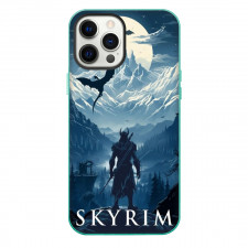 The Elder Scrolls V Skyrim Phone Case For iPhone Samsung Galaxy Pixel OnePlus Vivo Xiaomi Asus Sony Motorola Nokia - The Elder Scrolls V Skyrim Full Moon Comic Art Poster