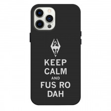 The Elder Scrolls V Skyrim Phone Case For iPhone Samsung Galaxy Pixel OnePlus Vivo Xiaomi Asus Sony Motorola Nokia - The Elder Scrolls V Skyrim Keep Calm And Fus Ro Dah Quote Poster