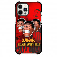 Slam Dunk Akagi Takenori Phone Case For iPhone Samsung Galaxy Pixel OnePlus Vivo Xiaomi Asus Sony Motorola Nokia - Akagi Takenori Face Sticker with Red Background