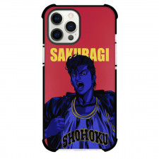 Slam Dunk Sakuragi Hanamichi Phone Case For iPhone Samsung Galaxy Pixel OnePlus Vivo Xiaomi Asus Sony Motorola Nokia - Sakuragi Hanamichi Blue Print Art on Red Background