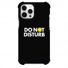 Smiley Phone Case For iPhone Samsung Galaxy Pixel OnePlus Vivo Xiaomi Asus Sony Motorola Nokia - Smiley Do Not Disturb Smiley Quote Black Poster