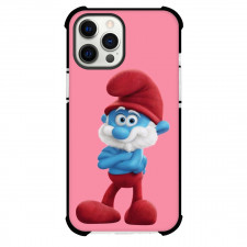 The Smurfs Papa Smurf Case For iPhone Samsung Galaxy Pixel OnePlus Vivo Xiaomi Asus Sony Motorola Nokia - Papa Cross Arms Pink Background