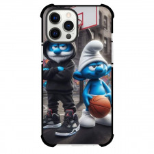 The Smurfs Case For iPhone Samsung Galaxy Pixel OnePlus Vivo Xiaomi Asus Sony Motorola Nokia - Smurfs Playing Basketball in Street