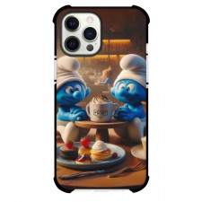 The Smurfs Case For iPhone Samsung Galaxy Pixel OnePlus Vivo Xiaomi Asus Sony Motorola Nokia - Smurfs Sharing Frappe and Desserts