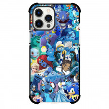 The Smurfs Case For iPhone Samsung Galaxy Pixel OnePlus Vivo Xiaomi Asus Sony Motorola Nokia - Smurfs and Blue Cartoon Characters Collage Art