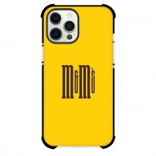 M&Ms Phone Case For iPhone Samsung Galaxy Pixel OnePlus Vivo Xiaomi Asus Sony Motorola Nokia - M&Ms Logo Redesigns On Yellow Background