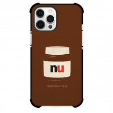 Nutella Phone Case For iPhone Samsung Galaxy Pixel OnePlus Vivo Xiaomi Asus Sony Motorola Nokia - Nutella Jar Illustration on Brown Background