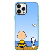 Snoopy Phone Case For iPhone and Samsung Galaxy Devices - Charlie And Snoopy Sitting On The Beach