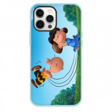 Snoopy Phone Case For iPhone and Samsung Galaxy Devices - Lucy And Charlie Playing Football 3d