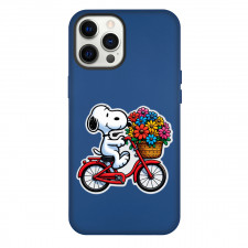 Snoopy Phone Case For iPhone and Samsung Galaxy Devices - Riding Bike Flower Sticker