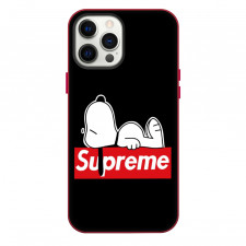 Snoopy Phone Case For iPhone and Samsung Galaxy Devices - Sleeping On Supreme Logo