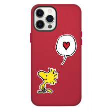 Snoopy Woodstock Phone Case For iPhone and Samsung Galaxy Devices - Woodstock Thinking Heart Sticker