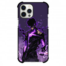 Solo Leveling Sung Jinwoo For iPhone Samsung Galaxy Pixel OnePlus Vivo Xiaomi Asus Sony Motorola Nokia - Sung Jinwoo Shadow Portrait Violet Background