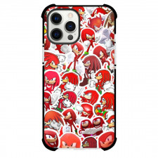 Sonic The Hedgehog Knuckles The Echidna Phone Case For iPhone Samsung Galaxy Pixel OnePlus Vivo Xiaomi Asus Sony Motorola Nokia - Knuckles The Echidna Sticker Art Collage