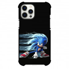 Sonic The Hedgehog Phone Case For iPhone Samsung Galaxy Pixel OnePlus Vivo Xiaomi Asus Sony Motorola Nokia - Sonic The Hedgehog Side Portrait Black Background