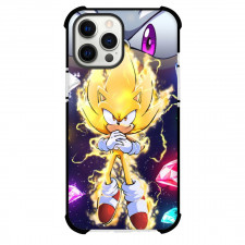 Sonic The Hedgehog Super Sonic Phone Case For iPhone Samsung Galaxy Pixel OnePlus Vivo Xiaomi Asus Sony Motorola Nokia - Super Sonic Illustrations Gems Background