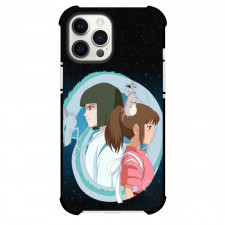 Spirited Away Case For iPhone Samsung Galaxy Pixel OnePlus Vivo Xiaomi Asus Sony Motorola Nokia - Chihiro and Haku Back to Back Pose Galaxy Background