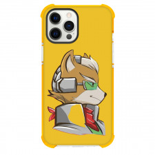 Star Fox Fox Phone Case For iPhone Samsung Galaxy Pixel OnePlus Vivo Xiaomi Asus Sony Motorola Nokia - Fox Side Portrait Cartoon Art In Yellow Background