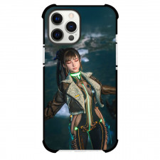 Stellar Blade Eve Phone Case For iPhone Samsung Galaxy Pixel OnePlus Vivo Xiaomi Asus Sony Motorola Nokia - Eve Closing Eye 3D Fan Art On Ocean Background
