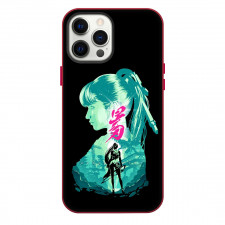 Stellar Blade Eve Phone Case For iPhone Samsung Galaxy Pixel OnePlus Vivo Xiaomi Asus Sony Motorola Nokia - Eve Green Silhouette Illustration Art On Black Background