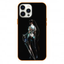 Stellar Blade Eve Phone Case For iPhone Samsung Galaxy Pixel OnePlus Vivo Xiaomi Asus Sony Motorola Nokia - Eve Standing Back 3D Fan Art On Dark Background