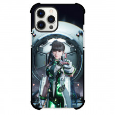 Stellar Blade Eve Phone Case For iPhone Samsung Galaxy Pixel OnePlus Vivo Xiaomi Asus Sony Motorola Nokia - Eve Standing On Space Ship Background