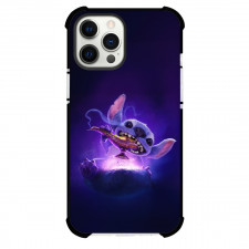 Lilo & Stitch Phone Case For iPhone Samsung Galaxy Pixel OnePlus Vivo Xiaomi Asus Sony Motorola Nokia - Stitch Eating Genie Lamp Black Purple Background