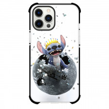 Lilo & Stitch Phone Case For iPhone Samsung Galaxy Pixel OnePlus Vivo Xiaomi Asus Sony Motorola Nokia - Stitch Hatch Out from a Disco Ball Whte Background