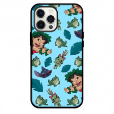 Lilo & Stitch Lilo Phone Case For iPhone Samsung Galaxy Pixel OnePlus Vivo Xiaomi Asus Sony Motorola Nokia - Lilo Frog And leaf Pattern Art