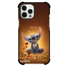 Lilo & Stitch Phone Case For iPhone Samsung Galaxy Pixel OnePlus Vivo Xiaomi Asus Sony Motorola Nokia - Stitch Who Invited This Guest Gold Background