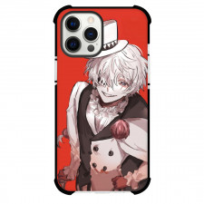 Bungo Stray Dogs Nikolai Gogol Case For iPhone Samsung Galaxy Pixel OnePlus Vivo Xiaomi Asus Sony Motorola Nokia - Nikolai Gogol Smirk Portrait On Red Background