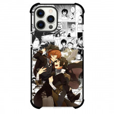 Bungo Stray Dogs Case For iPhone Samsung Galaxy Pixel OnePlus Vivo Xiaomi Asus Sony Motorola Nokia - Osamu And Chuya Laughing On Manga Background