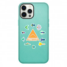 Subnautica Phone Case For iPhone Samsung Galaxy Pixel OnePlus Vivo Xiaomi Asus Sony Motorola Nokia - Subnautica Alterra Logo Pixel Fish Retro Sticker