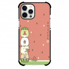 Sumikko Gurashi Phone Case For iPhone Samsung Galaxy Pixel OnePlus Vivo Xiaomi Asus Sony Motorola Nokia - Sumikko Gurashi Characters Eating Watermelon On Red Background