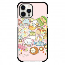 Sumikko Gurashi Phone Case For iPhone Samsung Galaxy Pixel OnePlus Vivo Xiaomi Asus Sony Motorola Nokia - Sumikko Gurashi Characters Snack Time On Pink Background