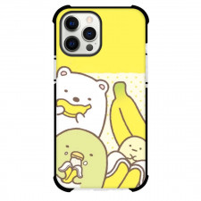 Sumikko Gurashi Phone Case For iPhone Samsung Galaxy Pixel OnePlus Vivo Xiaomi Asus Sony Motorola Nokia - Sumikko Gurashi Eating Banana On Yellow Background