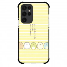 Sumikko Gurashi Phone Case For iPhone Samsung Galaxy Pixel OnePlus Vivo Xiaomi Asus Sony Motorola Nokia - Sumikko Gurashi Hand In Hand Connection On Yellow Line Background