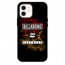 Surfing Billabong Phone Case For iPhone Samsung Galaxy Pixel OnePlus Vivo Xiaomi Asus Sony Motorola Nokia - Surfing Billabong Surfwear Logo On Orange Red Texture Black Background