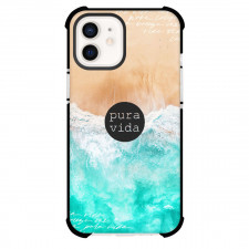 Surfing Pura Vida Phone Case For iPhone Samsung Galaxy Pixel OnePlus Vivo Xiaomi Asus Sony Motorola Nokia - Surfing Pura Vida Round Logo On Beach Wave Background