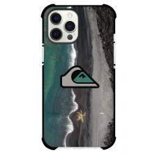 Surfing Quiksilver Phone Case For iPhone Samsung Galaxy Pixel OnePlus Vivo Xiaomi Asus Sony Motorola Nokia - Surfing Quiksilver Icon On Hawai Beach Aerial View Background