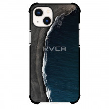 Surfing RVCA Phone Case For iPhone Samsung Galaxy Pixel OnePlus Vivo Xiaomi Asus Sony Motorola Nokia - Surfing RVCA Logo On Beach Aerial View Background