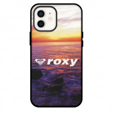 Surfing Roxy Phone Case For iPhone Samsung Galaxy Pixel OnePlus Vivo Xiaomi Asus Sony Motorola Nokia - Surfing Roxy Logo On Sunset Ocean Background
