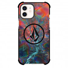 Surfing Volcom Phone Case For iPhone Samsung Galaxy Pixel OnePlus Vivo Xiaomi Asus Sony Motorola Nokia - Surfing Volcom Logo Icon On Colorful Abstract Tree Background