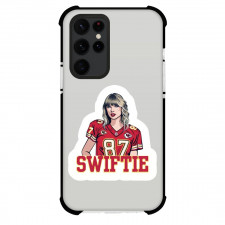Taylor Swift And Travis Kelce Team Swelce Phone Case For iPhone Samsung Galaxy Pixel OnePlus Vivo Xiaomi Asus Sony Motorola Nokia - Taylor Swift Swiftie Illustration On Travis Kelce 87 Jersey
