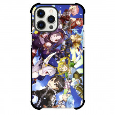 Sword Art Online Phone Case For iPhone Samsung Galaxy Pixel OnePlus Vivo Xiaomi Asus Sony Motorola Nokia - Characters Smiling Blue Background